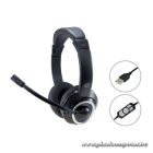 Conceptronic Fejhallgató - POLONA01B (USB, hangerőszabályzó, felhajtható mikrofon, 200 cm kábel, fekete)