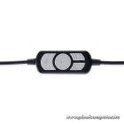 Conceptronic Fejhallgató - POLONA01B (USB, hangerőszabályzó, felhajtható mikrofon, 200 cm kábel, fekete)