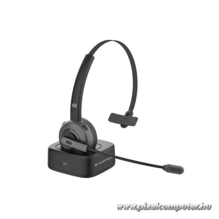 Conceptronic Vezeték nélküli Fejhallgató - POLONA03B (BT5.0, hangerőszabályzó, felhajtható mikrofon, fekete)