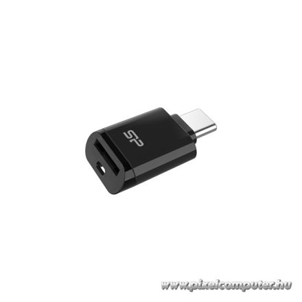 Silicon Power Kártyaolvasó - USB Type-C 3.2  (MicroSD, UHS-I DDR200) 180MB/s olvasási és 165MB/s írási sebesség, Fekete