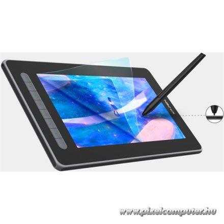 XP-PEN Grafikus kijelző - Artist 12 2nd gen. (11,6", IPS, 16:9, 1920x1080, 5080 LPI, PS 8192, 200 RPS, 8 gomb) fekete
