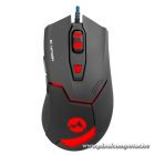 Everest Gamer Egér - Mercury X8  (3200 DPI, 6gomb, 1,8m harisnyázott kábel, optikai, fekete, RGB LED)