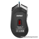 Everest Gamer Egér - Mercury X8  (3200 DPI, 6gomb, 1,8m harisnyázott kábel, optikai, fekete, RGB LED)