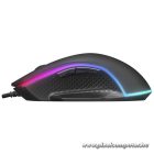 Everest Gamer Egér - RAGE-X2  (6400 DPI, 7gomb, 1,5m harisnyázott kábel, optikai, fekete, RGB LED)