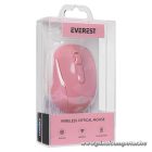 Everest Vezeték nélküli Egér - SM-300 Rose Gold (1600 DPI, 4gomb, optikai, pink)