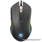 Everest Gamer Egér - SM-F09 TITANIO  (7200 DPI, 6gomb, 1,8m harisnyázott kábel,optikai, fekete, RGB LED)