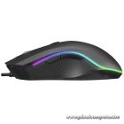 Everest Gamer Egér - SM-F09 TITANIO  (7200 DPI, 6gomb, 1,8m harisnyázott kábel,optikai, fekete, RGB LED)