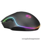 Everest Gamer Egér - SM-F09 TITANIO  (7200 DPI, 6gomb, 1,8m harisnyázott kábel,optikai, fekete, RGB LED)