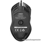 Everest Gamer Egér - SM-F09 TITANIO  (7200 DPI, 6gomb, 1,8m harisnyázott kábel,optikai, fekete, RGB LED)