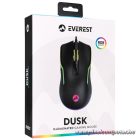Everest Gamer Egér - SM-G14 DUSK  (7200 DPI, 7gomb, 1,5m harisnyázott kábel,optikai, fekete, RGB LED)