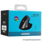 Everest Vezeték nélküli Egér - SMW-618  Ergonomic Vertical (1600 DPI, 6 gomb, optikai, fekete, RGB LED)