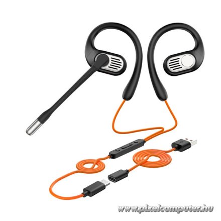 ONEODIO Sport Fejhallgató - OpenRock LINK 10 Black (premium, légvezetés, BT 6.0, fekete, USB-C, USB-A)