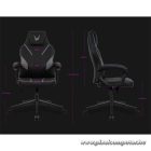 Formula Gamer szék - VC1 Lite RacerPU Black (fekete; állítható magasság; áll. kartámasz, Max.: 125kg teherbírás)