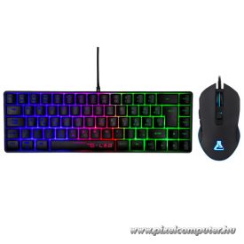   The G-Lab Gaming kit - 2 in 1 COMBO HYDROGEN B/HU (TKL billentyűzet, egér, 6200 DPI, RGB, USB-A, fekete, magyar)