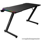 The G-Lab Gamer Asztal - K DESK ELECTRON EX (120x60cm, fém, pohártartó, fejhallgatótartó, fekete, RGB LED)