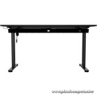 The G-Lab Gamer Asztal - K DESK PLATINIUM (140x75cm, fém, pohár, fejhallgatótartó, fekete, motoros magasság áll., RGB)