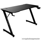 The G-Lab Gamer Asztal - K-DESK YTTRIUM (120x60cm, fém, pohártartó, fejhallgatótartó, fekete)