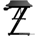The G-Lab Gamer Asztal - K-DESK YTTRIUM (120x60cm, fém, pohártartó, fejhallgatótartó, fekete)