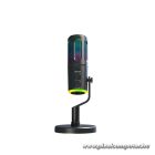 The G-Lab Mikrofon - K-MIC-NEON (3.5mm Jack csatlakozó, RGB, DUAL-CHANNEL CARDIOID, ENC, fekete)