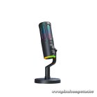 The G-Lab Mikrofon - K-MIC-NEON (3.5mm Jack csatlakozó, RGB, DUAL-CHANNEL CARDIOID, ENC, fekete)