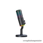 The G-Lab Mikrofon - K-MIC-NEON (3.5mm Jack csatlakozó, RGB, DUAL-CHANNEL CARDIOID, ENC, fekete)