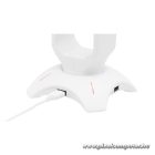 The G-Lab Fejhallgató állvány - K-STAND-RADON-W  (fehér, 2xUSB3.0, műanyag)