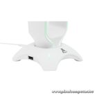 The G-Lab Fejhallgató állvány - K-STAND-RADON-W  (fehér, 2xUSB3.0, műanyag)