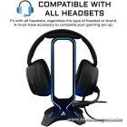 The G-Lab Fejhallgató állvány - K STAND RADON (fekete, 2xUSB3.0, műanyag)