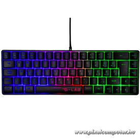   The G-Lab Gamer Billentyűzet - KEYZ HYDROGEN HU (RGB LED, TKL, USB, fekete, magyar)