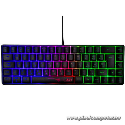 The G-Lab Gamer Billentyűzet - KEYZ HYDROGEN HU (RGB LED, TKL, USB, fekete, magyar)