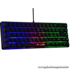 The G-Lab Gamer Billentyűzet - KEYZ HYDROGEN HU (RGB LED, TKL, USB, fekete, magyar)