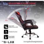 The G-Lab Gamer szék - KS NEON BLACK (fekete; állítható magasság; áll. kartámasz)