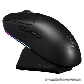   The G-Lab Vezeték nélküli Gamer Egér - KULT-TITAN-PRO-B (12000 DPI, Pixart PAW 3311, USB/2,4Ghz/Bluetooth, RGB, dokkoló)
