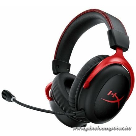 HyperX Fejhallgató - Cloud II Wireless (Vezeték nélküli, USB, fekete/piros)