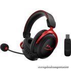 HyperX Fejhallgató - Cloud II Wireless (Vezeték nélküli, USB, fekete/piros)
