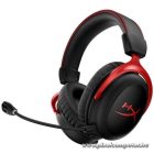 HyperX Fejhallgató - Cloud II Wireless (Vezeték nélküli, USB, fekete/piros)