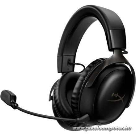 HyperX Fejhallgató - Cloud III S Wireless (Vezeték nélküli, USB, fekete/fekete)