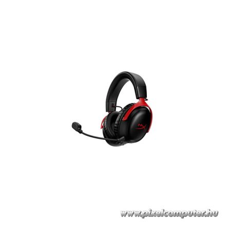 HyperX Fejhallgató - Cloud III S Wireless (Vezeték nélküli, USB, fekete/piros)
