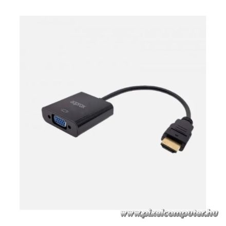 APPROX Kábel átalakító - HDMI to VGA Adapter +  audio output