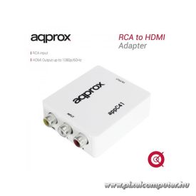   APPROX Átalakító - RCA to HDMI adapter (1080p / 60Hz, 720p / 60Hz)