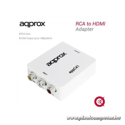 APPROX Átalakító - RCA to HDMI adapter (1080p / 60Hz, 720p / 60Hz)