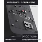 Majority Hangszóró 2.0 - D70X Fekete (70W, Bluetooth 5.3, USB, AUX, HDMI ARC, RCA, USB, Optikai, Távírányító)
