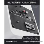 Majority Hangszóró 2.0 - D70X Fehér (70W, Bluetooth 5.3, USB, AUX, HDMI ARC, RCA, USB, Optikai, Távírányító)