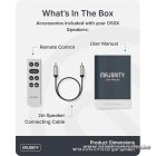 Majority Hangszóró 2.0 - D50X Fekete (60W, Bluetooth 5.3, USB, AUX, HDMI ARC, RCA, USB, Optikai, Távírányító)