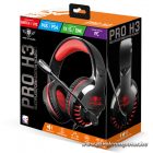 Spirit of Gamer Fejhallgató - PRO-H3 Red (MultiPlatform, mikrofon, 3.5mm jack, hangerőszabályzó, 2m kábel, piros)