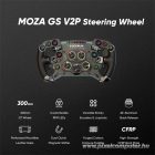 Moza Racing kiegészítő - GS V2P GT Kormánykerék (Dual Clutch, RGB, 300mm, alcantara)