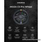 Moza Racing kiegészítő - CS PRO Kormánykerék (Dual Clutch, RGB, 2,99 inch kijelző, 325mm)