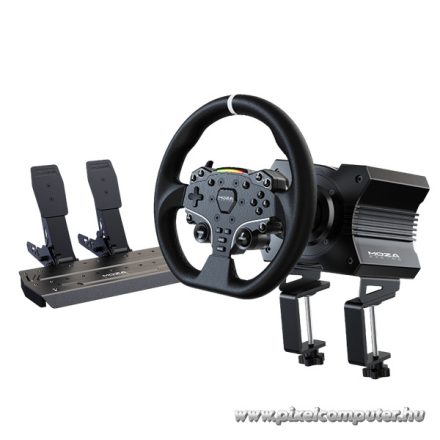 Moza Racing kormány - R5 PC Szimulátor szett (Direct Drive, R5 bázis, ES kormány, SR-P Lite pedál, bilincs)