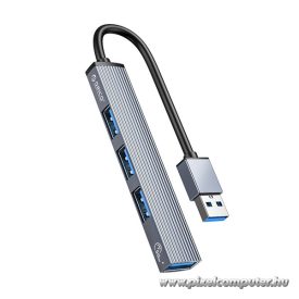   Orico USB3.0 Hub - AH-A13-GY (4 port, Bemenet: USB-A, Kimenet: 1xUSB-A3.0+3xUSB-A2.0, szürke)