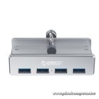Orico USB3.0 Hub - MH4PU-SV /161/(4 port, Bemenet: USB-A, Kimenet: 4xUSB-A, rögzíthető, ezüst)